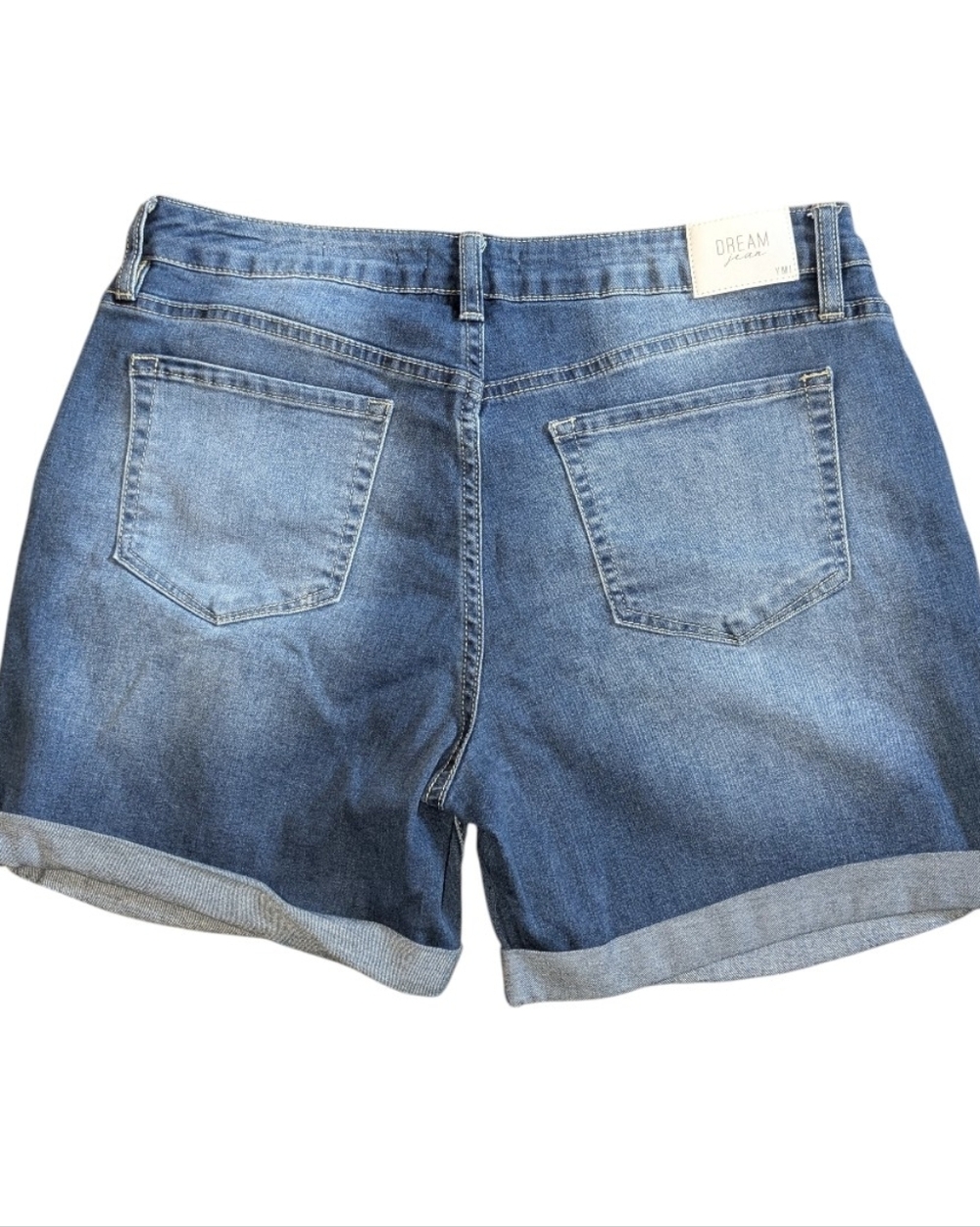 YMI Dream Distressed Denim Roll-Cuff Shorts. Size 11 - Picture 2 of 8